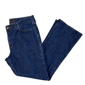 Eddie Bauer Classic Bootcut Dark Wash Jeans Size 16R Denim Women's